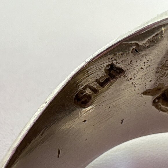 VTG Solid Sterling Silver 925 Puffed Spiral Swirl Design Band Ring Size 7.75 - Picture 11 of 13